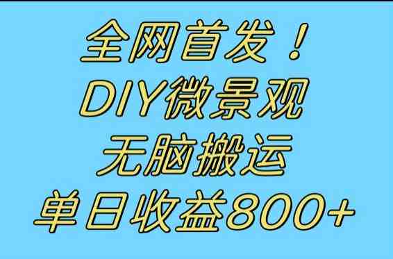 全网首发冷门赛道!DIY微景观,无脑搬运视频,日收益800+(探索冷门赛道DIY微景观项目助力零成本高收益) 全网首发冷门赛道!DIY微景观,无脑搬运视频,日收益800+(探索冷门赛道DIY微景观项目助力零成本高收益)