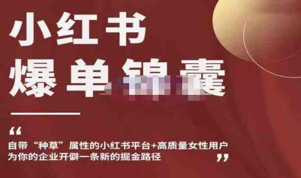 小红书爆单锦囊,自带种草属性+高质量女性用户,为你的企业开辟一条新的掘金路径(小红书爆单锦囊掌握四大篇章,助力企业掘金新路径) 小红书爆单锦囊,自带种草属性+高质量女性用户,为你的企业开辟一条新的掘金路径(小红书爆单锦囊掌握四大篇章,助力企业掘金新路径)