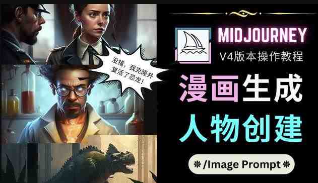 Midjourney V4版本操作教程:2个简单参数,完成漫画生成,人物创建(掌握Midjourney V4版本2个参数实现漫画创作与人物创建) Midjourney V4版本操作教程:2个简单参数,完成漫画生成,人物创建(掌握Midjourney V4版本2个参数实现漫画创作与人物创建)