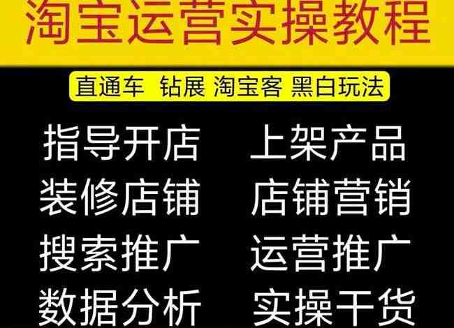 2023淘宝开店教程0基础到高级全套视频网店电商运营培训教学课程(全面掌握淘宝店铺运营技巧,助力电商事业蓬勃发展) 2023淘宝开店教程0基础到高级全套视频网店电商运营培训教学课程(全面掌握淘宝店铺运营技巧,助力电商事业蓬勃发展)
