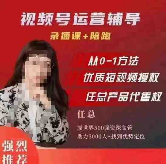 任姐视频号运营，懂老板的任总视频号短视频运营，从0到1做视频号课程(任姐视频号运营课程从0到1掌握短视频运营技巧)