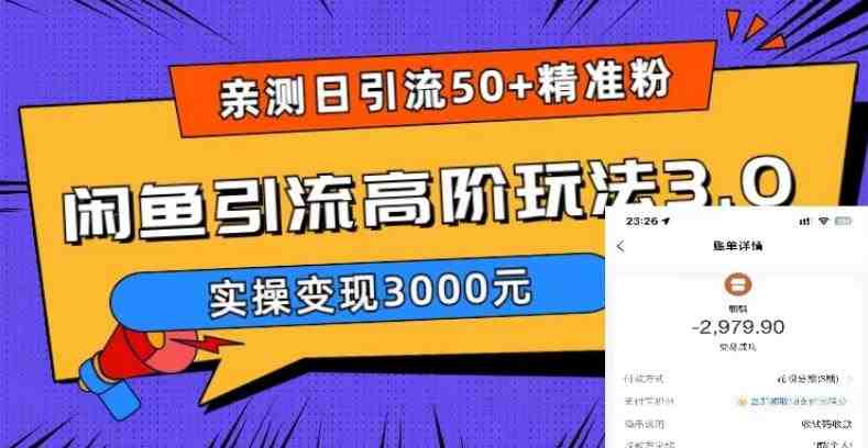 亲测日引50+精准粉,闲鱼引流高阶玩法3.0,实操变现3000元【揭秘】(揭秘闲鱼引流高阶玩法,实操变现3000元) 亲测日引50+精准粉,闲鱼引流高阶玩法3.0,实操变现3000元【揭秘】(揭秘闲鱼引流高阶玩法,实操变现3000元)