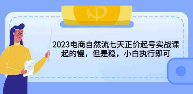 2023电商自然流七天正价起号实战课:起的慢,但是稳,小白执行即可!(掌握电商自然流技巧,稳健提升流量与销售) 2023电商自然流七天正价起号实战课:起的慢,但是稳,小白执行即可!(掌握电商自然流技巧,稳健提升流量与销售)
