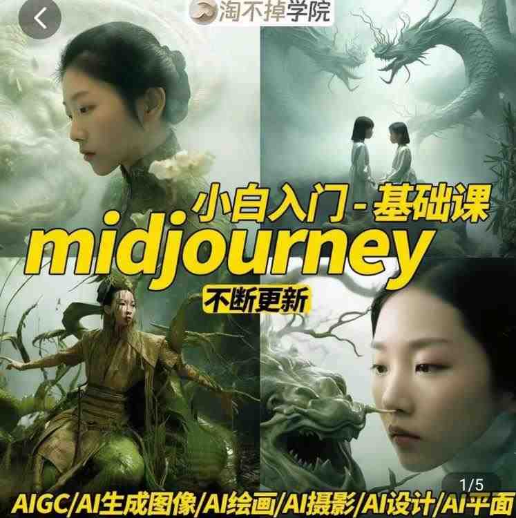 淘不掉学院·midjourney小白入门基础,AI摄影+AI设计+AI绘画-AIGC作图(淘不掉学院·midjourney小白入门基础全面掌握AI摄影+AI设计+AI绘画) 淘不掉学院·midjourney小白入门基础,AI摄影+AI设计+AI绘画-AIGC作图(淘不掉学院·midjourney小白入门基础全面掌握AI摄影+AI设计+AI绘画)