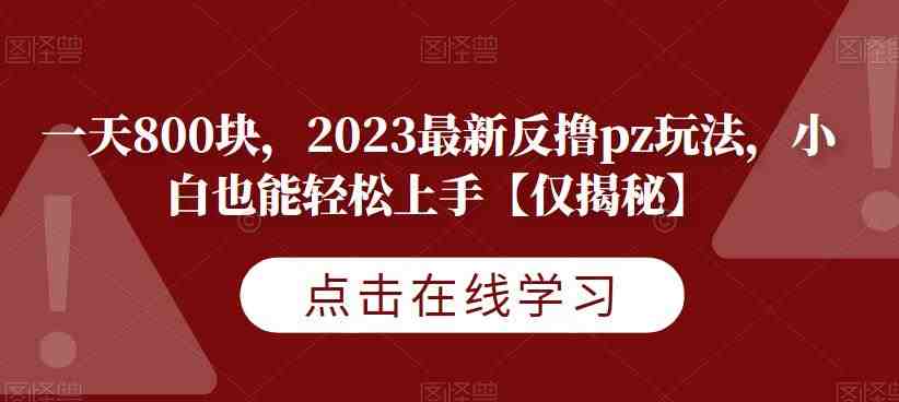 一天800块,2023最新反撸pz玩法,小白也能轻松上手【仅揭秘】(揭秘2023最新反撸pz玩法一天800块,小白也能轻松上手) 一天800块,2023最新反撸pz玩法,小白也能轻松上手【仅揭秘】(揭秘2023最新反撸pz玩法一天800块,小白也能轻松上手)