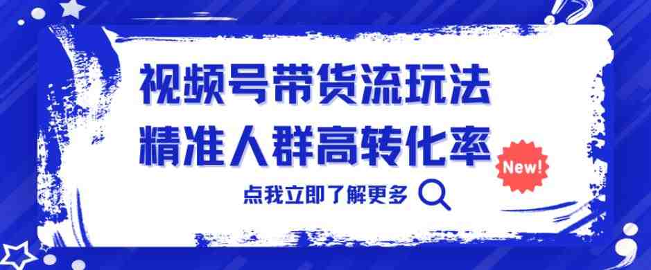 视频号带货流玩法，精准人群高转化率，0基础也可以上手【揭秘】(揭秘视频号带货流精准定位、高转化率与易上手性)
