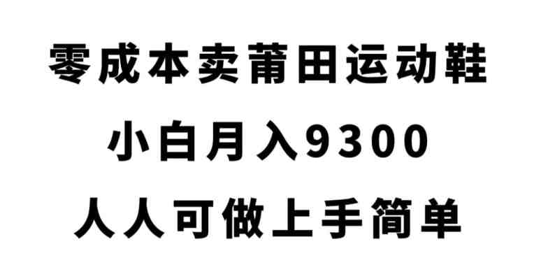 零成本卖莆田运动鞋，小白月入9300，人人可做上手简单【揭秘】(揭秘零成本卖莆田运动鞋的赚钱之道)