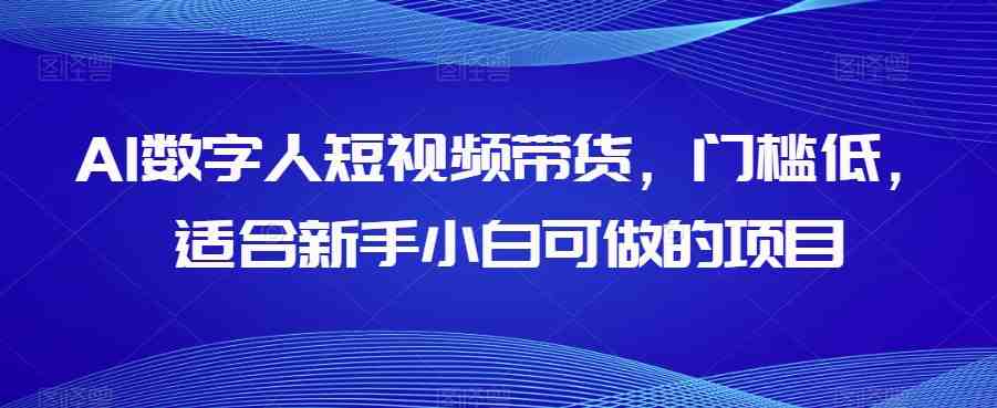 AI数字人短视频带货,门槛低,适合新手小白可做的项目(AI数字人短视频带货新手小白的赚钱新途径) AI数字人短视频带货,门槛低,适合新手小白可做的项目(AI数字人短视频带货新手小白的赚钱新途径)