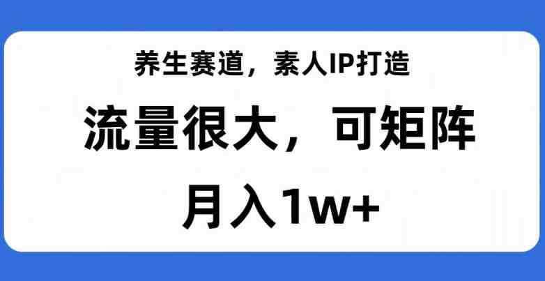 养生赛道,素人IP打造,流量很大,可矩阵,月入1w+【揭秘】(探索养生赛道IP打造实现长期盈利与持续增长) 养生赛道,素人IP打造,流量很大,可矩阵,月入1w+【揭秘】(探索养生赛道IP打造实现长期盈利与持续增长)