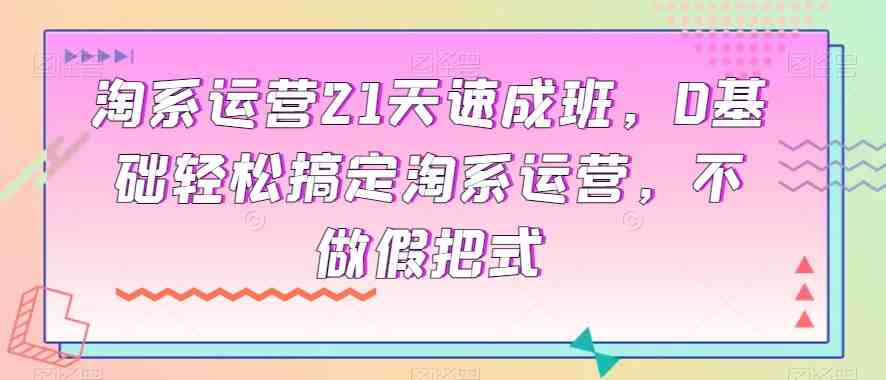 淘系运营21天速成班,0基础轻松搞定淘系运营,不做假把式(淘系运营21天速成班,全面解析淘宝运营技巧) 淘系运营21天速成班,0基础轻松搞定淘系运营,不做假把式(淘系运营21天速成班,全面解析淘宝运营技巧)
