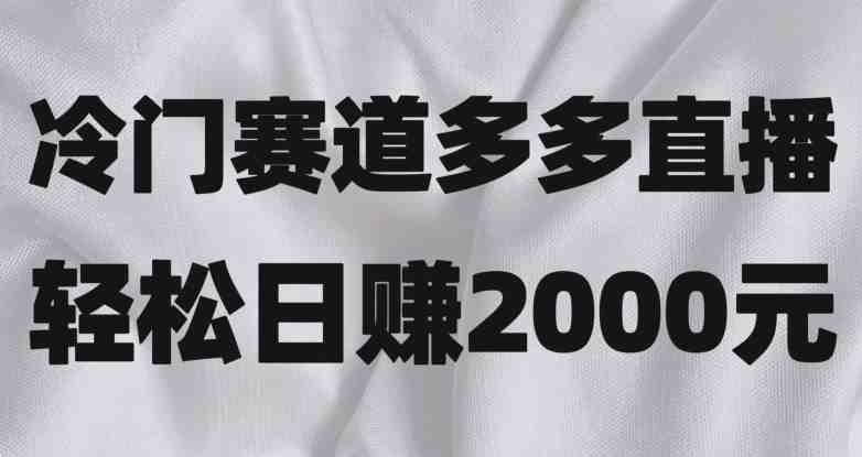 冷门赛道拼多多直播,简单念稿子,日收益2000+【揭秘】(揭秘拼多多直播简单念稿子,日收益2000+) 冷门赛道拼多多直播,简单念稿子,日收益2000+【揭秘】(揭秘拼多多直播简单念稿子,日收益2000+)