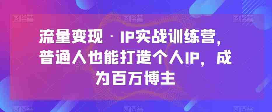 流量变现·IP实战训练营普通人的互联网IP打造与变现指南”) 流量变现·IP实战训练营普通人的互联网IP打造与变现指南”)
