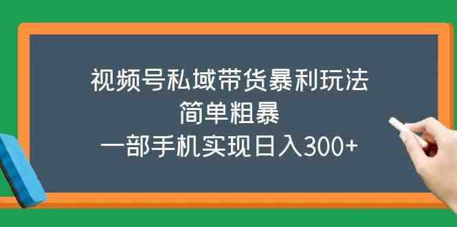 视频号私域带货暴利玩法,简单粗暴,一部手机实现日入300+(视频号私域带货一部手机实现日入300+的简单粗暴策略) 视频号私域带货暴利玩法,简单粗暴,一部手机实现日入300+(视频号私域带货一部手机实现日入300+的简单粗暴策略)