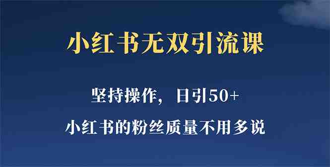 小红书无双课一天引50+女粉，不用做视频发视频，小白也很容易上手拿到结果(小红书无双课一天引50+女粉，无需制作视频，小白也能轻松上手)