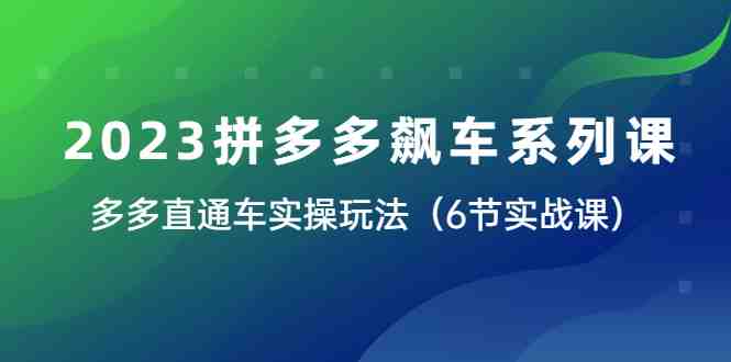 2023拼多多飙车系列课,多多直通车实操玩法(6节实战课)(探索拼多多飙车系列课程,提升店铺运营效果) 2023拼多多飙车系列课,多多直通车实操玩法(6节实战课)(探索拼多多飙车系列课程,提升店铺运营效果)
