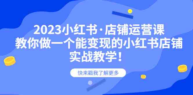2023小红书·店铺运营课，教你做一个能变现的小红书店铺，20节-实战教学(掌握小红书店铺运营全攻略，实现高效变现)