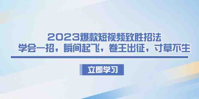 2023爆款短视频致胜招法，学会一招，瞬间起飞，卷王出征，寸草不生(2023爆款短视频致胜秘籍六大招数助你成为短视频达人)