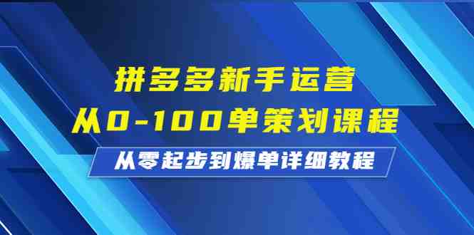 拼多多新手运营从0-100单策划课程,从零起步到爆单详细教程(拼多多新手运营全攻略从注册开店到爆单实操技巧一网打尽) 拼多多新手运营从0-100单策划课程,从零起步到爆单详细教程(拼多多新手运营全攻略从注册开店到爆单实操技巧一网打尽)
