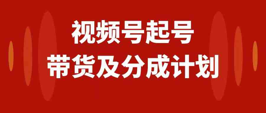 视频号快速起号,分成计划及带货,0-1起盘、运营、变现玩法,日入1000+(视频号快速起号与变现实战经验分享) 视频号快速起号,分成计划及带货,0-1起盘、运营、变现玩法,日入1000+(视频号快速起号与变现实战经验分享)
