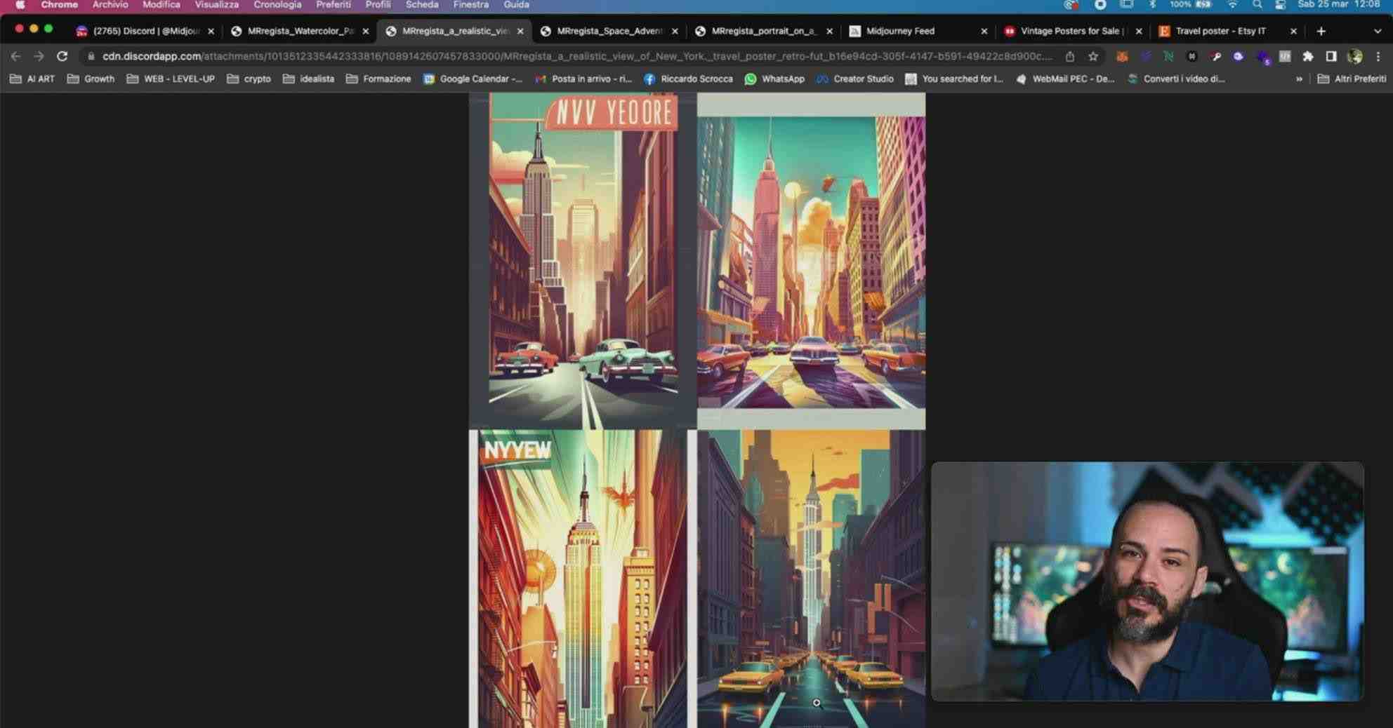 Midjourney AI人工智能创建和销售令人惊叹的海报教程-10节课-中英字幕 Midjourney AI人工智能创建和销售令人惊叹的海报教程-10节课-中英字幕