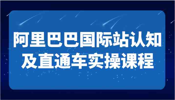 阿里巴巴国际站认知及直通车实操课-国际地产逻辑、国际站运营定位、TOP商家运营思路