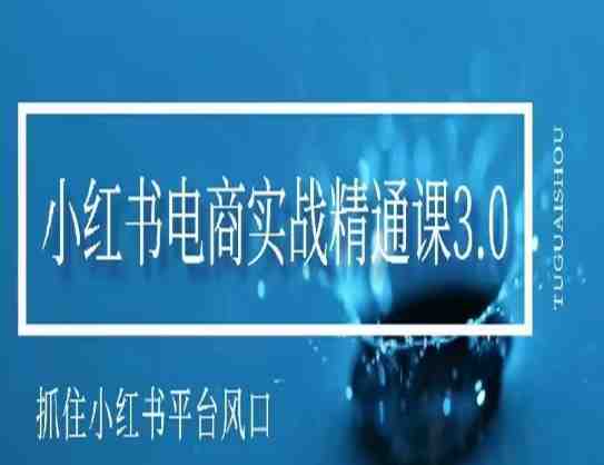 小红书电商实战精通课3.0,抓住小红书平台的风口,不错过有一个赚钱的机会 小红书电商实战精通课3.0,抓住小红书平台的风口,不错过有一个赚钱的机会