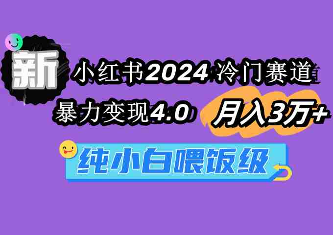 小红书2024冷门赛道 月入3万+ 暴力变现4.0 纯小白喂饭级