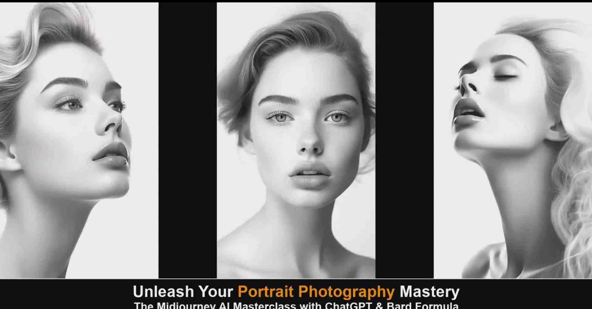 Midjourney v5 ChatGPT 和 Bard AI人工智能人像摄影大师班-15节-中英字幕 Midjourney v5 ChatGPT 和 Bard AI人工智能人像摄影大师班-15节-中英字幕