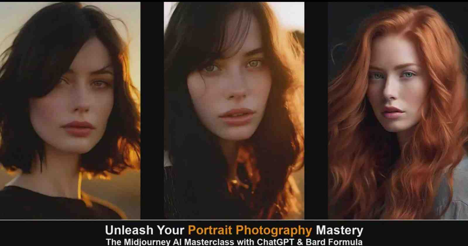 Midjourney v5 ChatGPT 和 Bard AI人工智能人像摄影大师班-15节-中英字幕 Midjourney v5 ChatGPT 和 Bard AI人工智能人像摄影大师班-15节-中英字幕