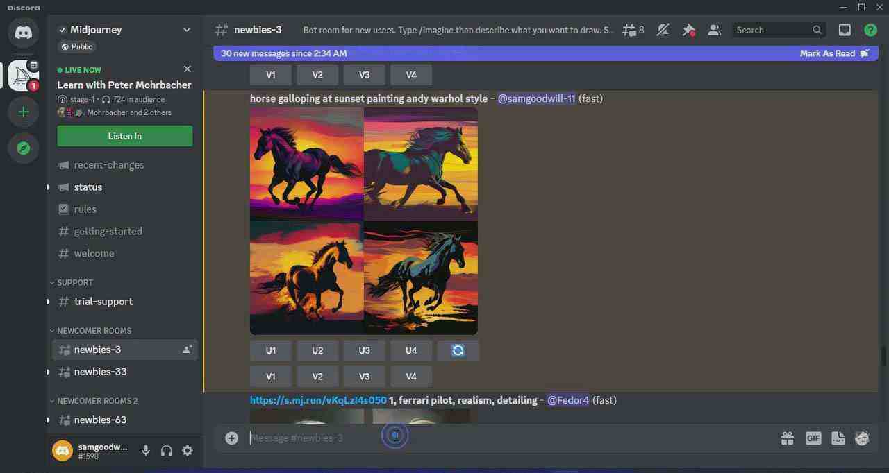 Midjourney AI人工智能艺术图片从入门到高级创作教程-34节课-中英字幕 Midjourney AI人工智能艺术图片从入门到高级创作教程-34节课-中英字幕
