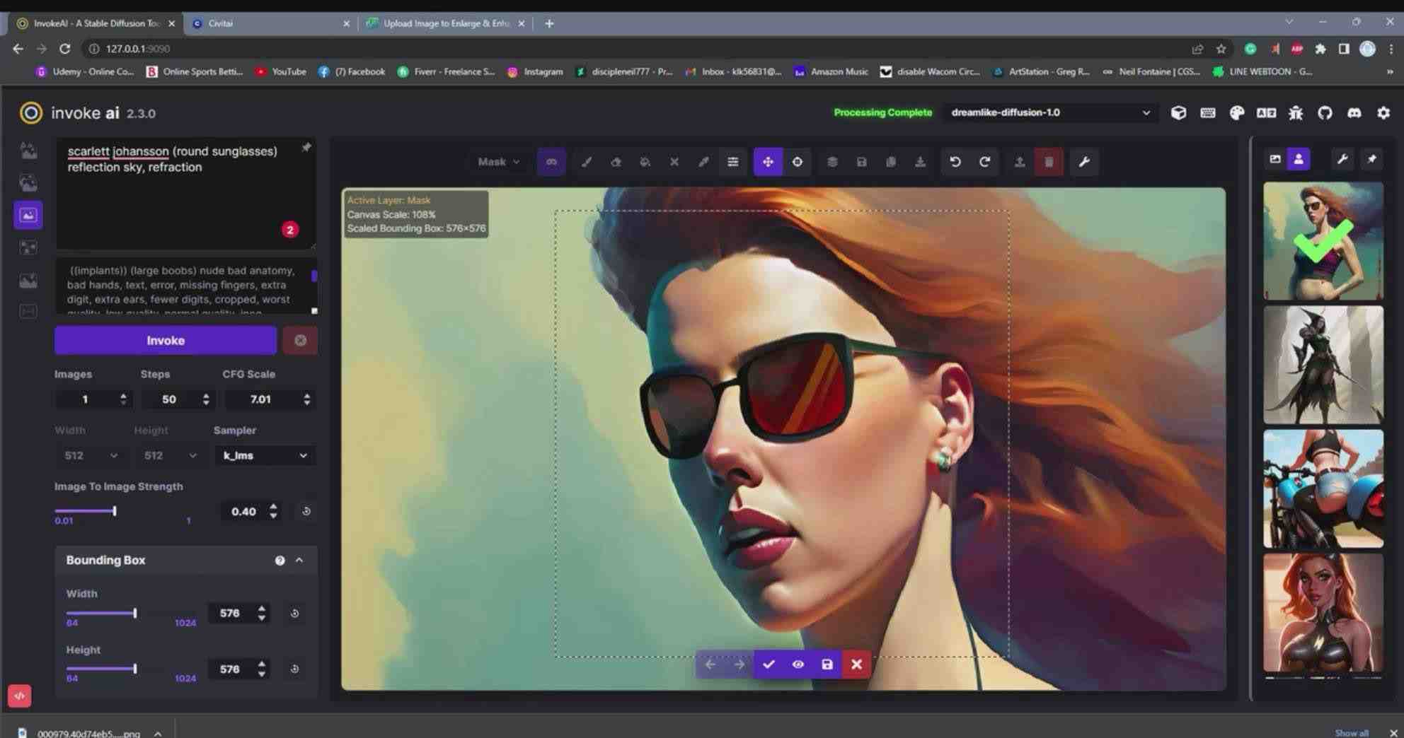Invoke AI 绘画教程-零基础创作可以销售的完美插图-49节-中英字幕 Invoke AI 绘画教程-零基础创作可以销售的完美插图-49节-中英字幕