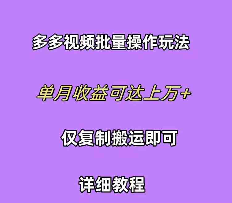 拼多多视频带货快速过爆款选品教程 每天轻轻松松赚取三位数佣金 小白必&#8230;