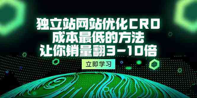 独立站网站优化CRO,成本最低的方法,让你销量翻3-10倍(5节课) 独立站网站优化CRO,成本最低的方法,让你销量翻3-10倍(5节课)
