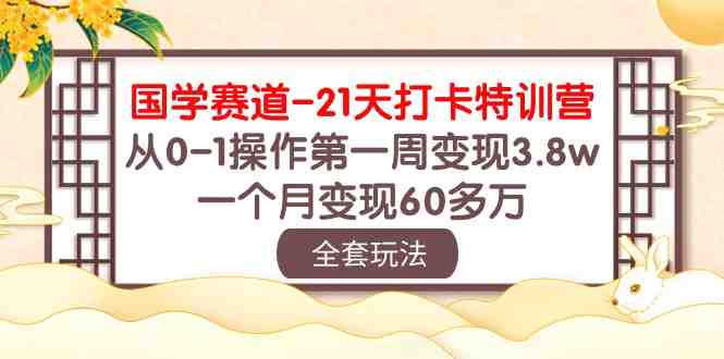 国学赛道21天打卡特训营:从0-1操作第一周变现3.8w,一个月变现60多万! 国学赛道21天打卡特训营:从0-1操作第一周变现3.8w,一个月变现60多万!