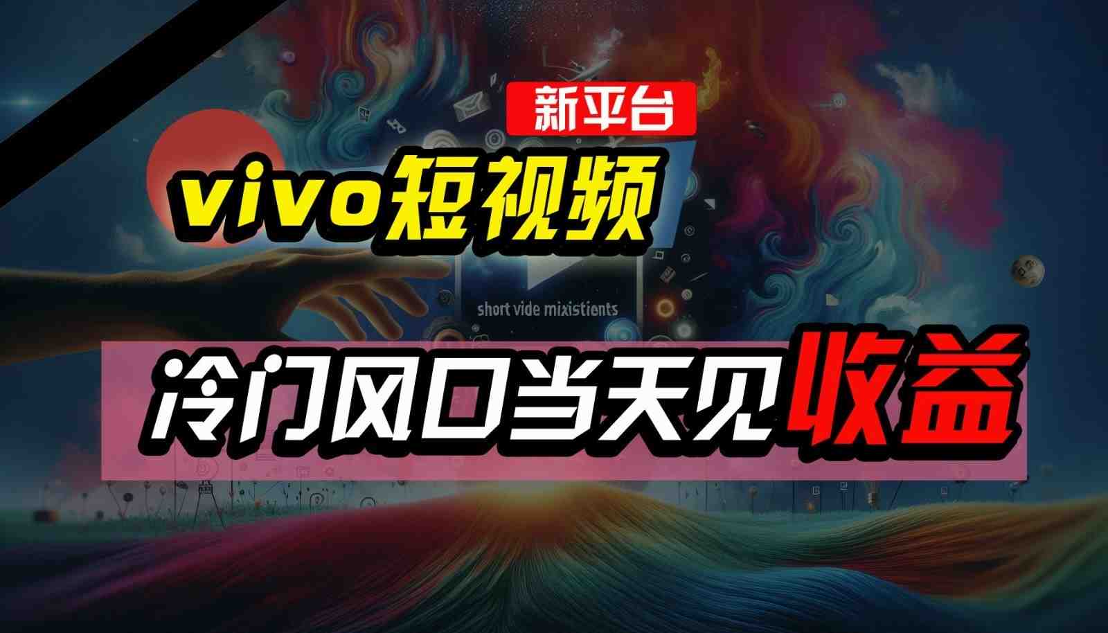全新平台vivo短视频,新风口AI混剪无脑搬运,冷门风口当天见收益,7天撸了2300+了 全新平台vivo短视频,新风口AI混剪无脑搬运,冷门风口当天见收益,7天撸了2300+了