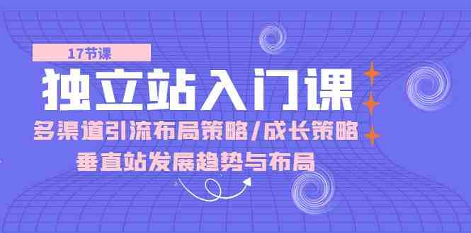 独立站入门课：多渠道引流布局策略/成长策略/垂直站发展趋势与布局