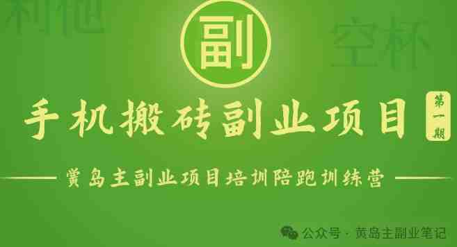 手机搬砖小副业项目训练营1.0,实测1小时收益50+,一部手机轻松日入100+ 手机搬砖小副业项目训练营1.0,实测1小时收益50+,一部手机轻松日入100+