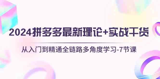 2024拼多多 最新理论+实战干货,从入门到精通全链路多角度学习-7节课 2024拼多多 最新理论+实战干货,从入门到精通全链路多角度学习-7节课