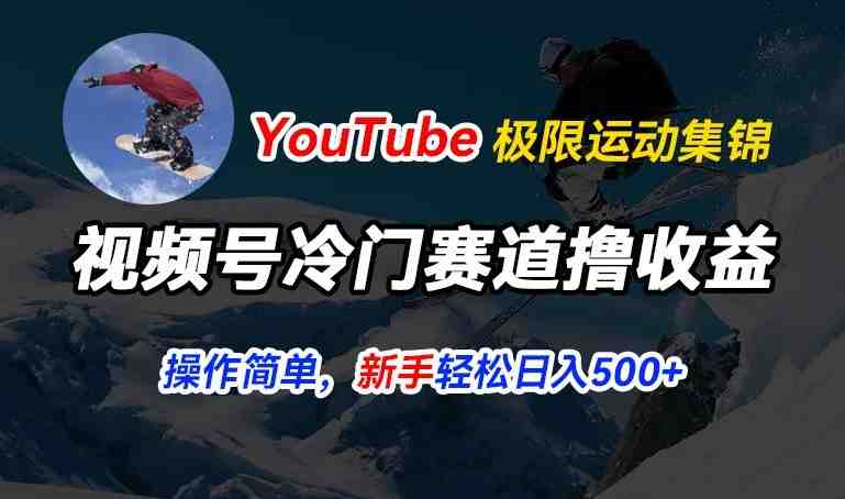 视频号冷门赛道撸收益，YouTube搬运极限运动集锦，暴力起号，操作简单流量高，轻松日入5张