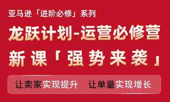 亚马逊进阶必修系列,龙跃计划-运营必修营新课,让卖家实现提升 让单量实现增长 亚马逊进阶必修系列,龙跃计划-运营必修营新课,让卖家实现提升 让单量实现增长