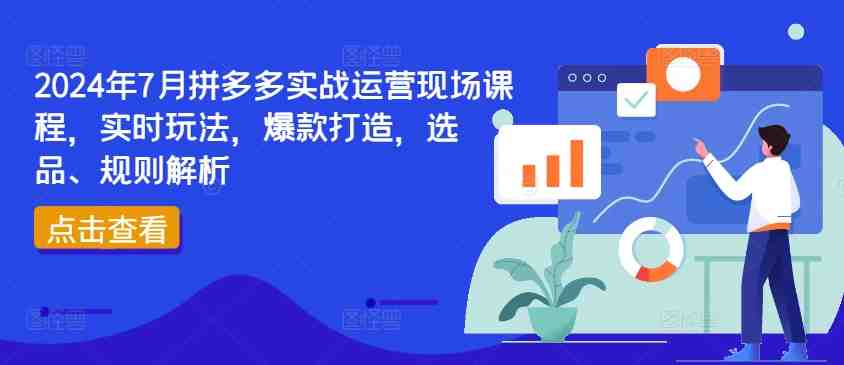 2024年7月拼多多实战运营现场课程,实时玩法,爆款打造,选品、规则解析 2024年7月拼多多实战运营现场课程,实时玩法,爆款打造,选品、规则解析