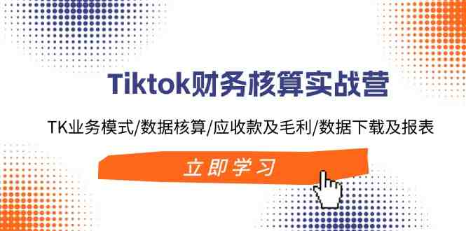Tiktok财务核算实战营:TK业务模式/数据核算/应收款及毛利/数据下载及报表 Tiktok财务核算实战营:TK业务模式/数据核算/应收款及毛利/数据下载及报表