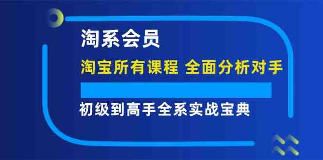 淘系会员【淘宝所有课程,全面分析对手】,初级到高手全系实战宝典 淘系会员【淘宝所有课程,全面分析对手】,初级到高手全系实战宝典