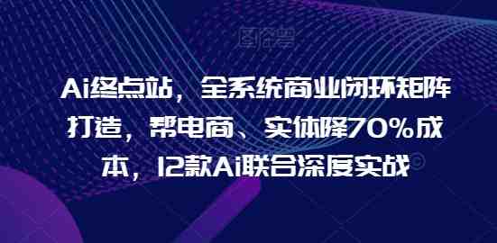 Ai终点站,全系统商业闭环矩阵打造,帮电商、实体降70%成本,12款Ai联合深度实战【0906更新】