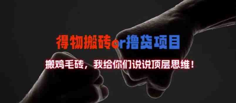 得物搬砖撸货项目?掰下数据,我给你们说说顶层思维 得物搬砖撸货项目?掰下数据,我给你们说说顶层思维