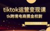 tiktok运营变现课,tk跨境电商摸金校尉(21节视频课)