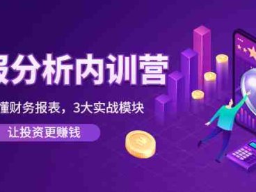 《财报分析内训营》0基础看懂财务报表,3大应用实战模块,让投资更赚钱(《财报分析内训营》零基础掌握财务报表阅读与分析技巧,提升投资决策能力。)