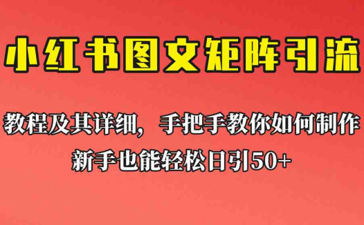 [引流变现]新手也能日引50+的小红书图文矩阵引流法！超详细理论+实操的课程助你流量源源不断(超详细理论+实操课程助你小红书流量源源不断)