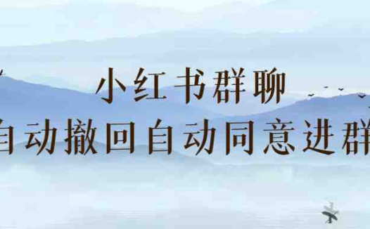 小红书群聊自动撤回、自动同意进群插件 （防截流）(免费获取小红书群聊自动撤回、自动同意进群插件，保护您的信息安全)
