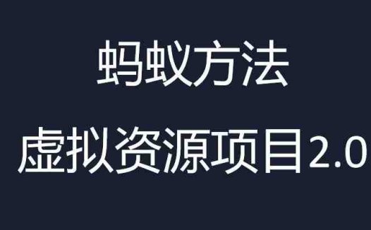 虚拟资源掘金课,虚拟资源的全套玩法 价值1980元(探索虚拟资源全套玩法,实现创业致富之路)